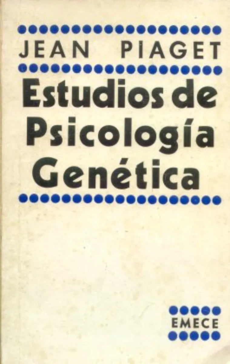 Libro usado en venta: Estudios de psicologia genetica de Jean Piaget; editorial Emece impreso en 1976 realizamos envios a todo el mundo.1