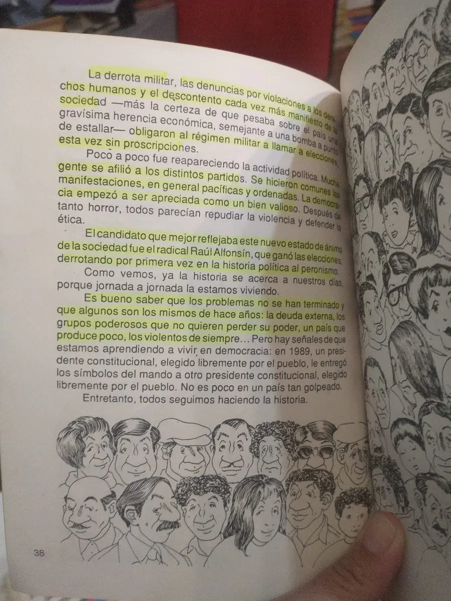 Libro usado en venta: Una historia Argentina; editorial Libros del Quirquincho impreso en 1991 realizamos envios a todo el mundo.3