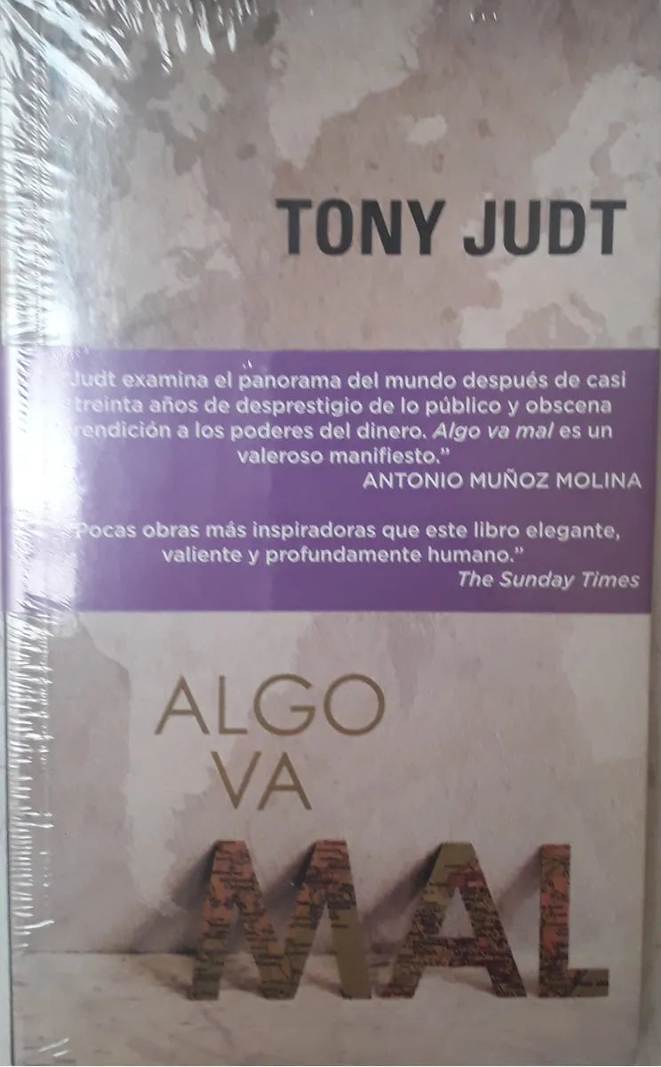 Libro usado en venta: Algo va mal de Tony Judt; editorial Taurus impreso en 2010 realizamos envios a todo el mundo.1
