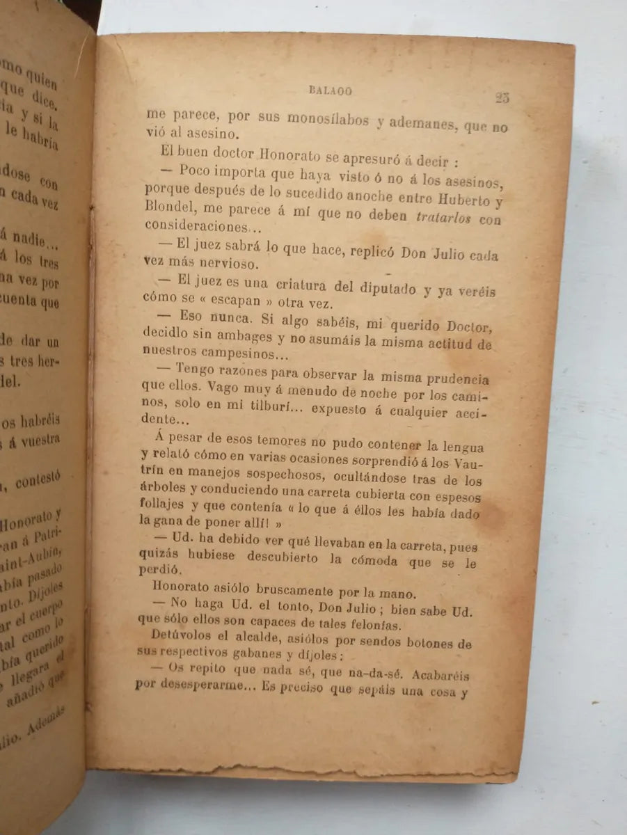 Libro usado en venta: Balaoo de Gaston Leroux; editorial Libreria de la Vda de Ch. Bouret impreso en 1920 realizamos envios a todo el mundo.2