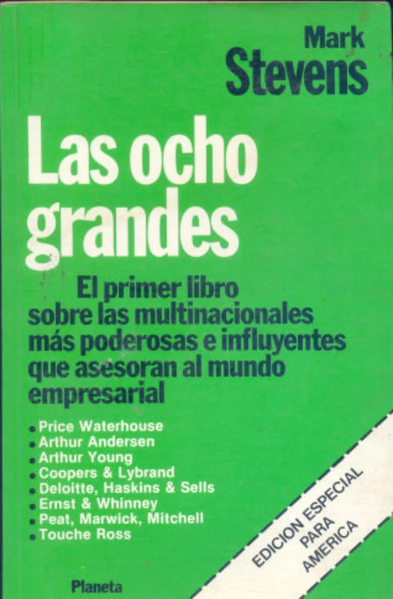 Libro usado en venta: Las ocho grandes de Mark Stevens; editorial Planeta impreso en 1984 realizamos envios a todo el mundo.1
