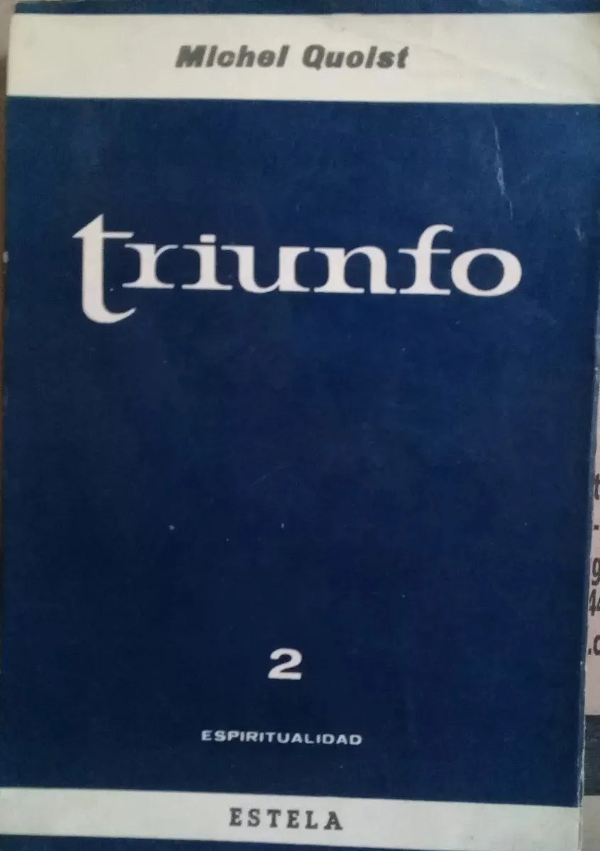 Libro usado en venta: Triunfo de Michel Quoist; editorial Estela impreso en 1970 realizamos envios a todo el mundo.1