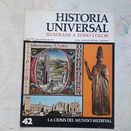 Libro usado en venta: La crisis del mundo medieval N?42 de Historia Universal; editorial Noguer impreso en 1974 realizamos envios a todo el mundo.1