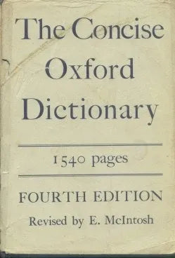 Libro usado en venta: The concise oxford dictionary de Diccionario; editorial Oxford University Press impreso en 1958 envios a todo el mundo.1