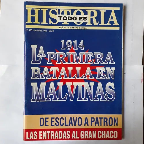 Libro usado en venta: Todo es historia - 1914 - La primera batalla en Malvinas de Felix Luna; impreso en 1995 realizamos envios a todo el mundo.1