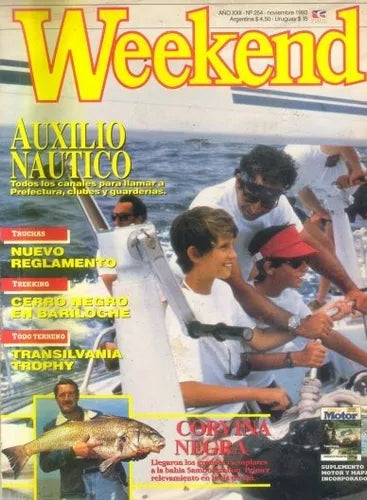 Libro usado en venta: Auxilio Nautico - N?mero 254 - Nov. 1993 de Revista Weekend; editorial Perfil impreso en 1993 realizamos envios a todo el mundo.1