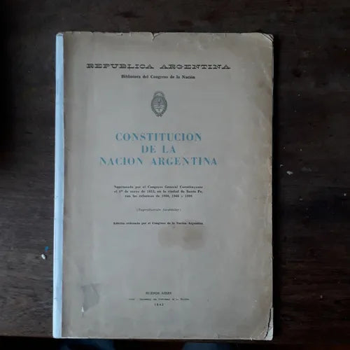 Libro usado en venta: Constitucion de la Nacion Argentina (fascimilar) de Biblioteca del Congreso de la Nacion; Buenos Aires impreso en 1942.1
