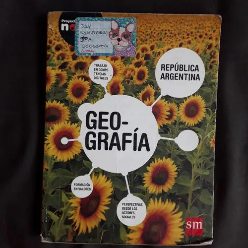 Libro usado en venta: Geografia - Republica Argentina; editorial SM impreso en 2014 realizamos envios a todo el mundo.1