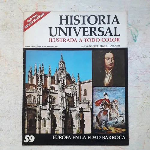 Libro usado en venta: Europa en la edad barroca N?59 de Historia Universal; editorial Noguer impreso en 1974 realizamos envios a todo el mundo.1
