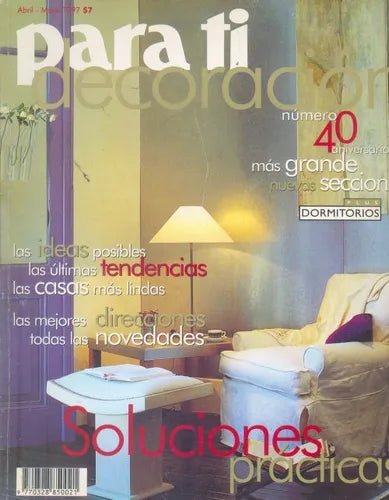 Libro usado en venta: Para Ti - Decoracion N? 40; editorial Atlantida impreso en 1997 realizamos envios a todo el mundo.1
