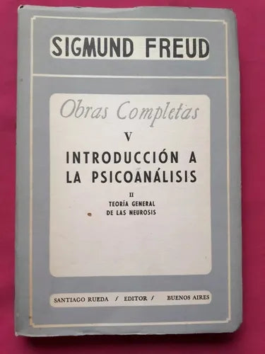 Libro usado en venta: Introduccion a la psicoanalisis II de Sigmund Freud; editorial Santiago Rueda impreso en 1953 realizamos envios a todo el mundo.1