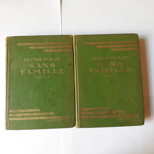 Libro usado en venta: Sans Famille (2 Tomos) de Hector Malot; editorial Hachette impreso en 1933 realizamos envios a todo el mundo.1