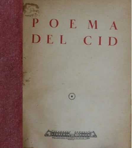 Libro usado en venta: Poema del Cid de José Bergua; editorial Librería Bergua impreso en 1934 realizamos envios a todo el mundo.1