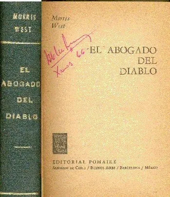Libro usado en venta: El abogado del diablo de Morris West; editorial Pomaire impreso en 1966 realizamos envios a todo el mundo.1