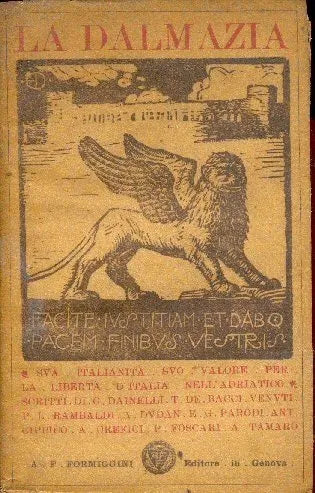 Libro usado en venta: La Dalmazia; editorial A. F. Formiggini impreso en 1915 realizamos envios a todo el mundo.1
