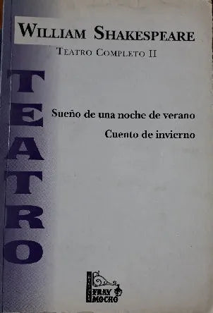 Libro usado en venta: Teatro completo II de William Shakespeare; editorial Fray Mocho impreso en 1994 realizamos envios a todo el mundo.1