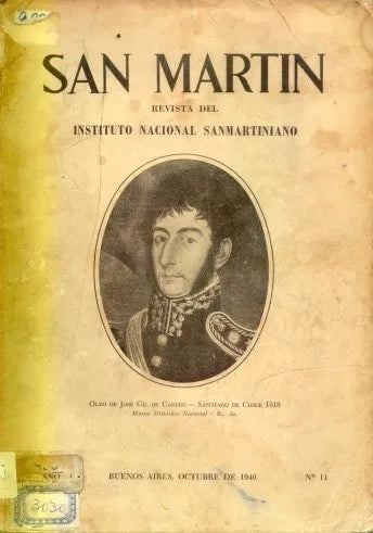 Libro usado en venta: Revista del instituto nacional Sanmartiniano N? 11 de San Martin; editorial Instituto Nacional Sanmartiniano impreso en 1946.1