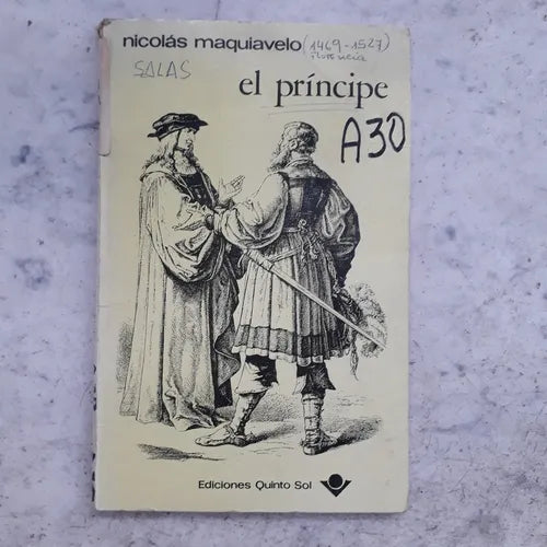 Libro usado en venta: El principe de Nicolas Maquiavelo; editorial Quinto Sol realizamos envios a todo el mundo.1