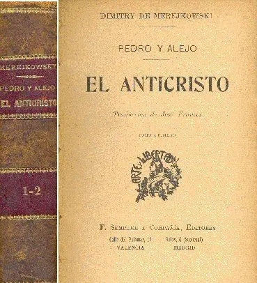 Libro usado en venta: Pedro y Alejo de Dimitri Merejkovski; editorial F. Sempere realizamos envios a todo el mundo.1