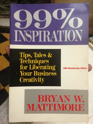 Libro usado en venta: 99 % inspiration de Bryan W. Mattimore; editorial Bryan W. Mattimore impreso en 1994 realizamos envios a todo el mundo.1
