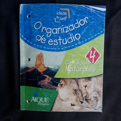 Libro usado en venta: Organizador de estudio - Ciencias Naturales 4; editorial Aique impreso en 2008 realizamos envios a todo el mundo.1