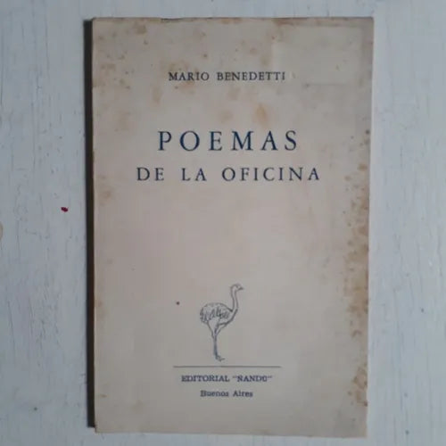 Libro usado en venta: Poemas de la oficina de Mario Benedetti; editorial Ñandu impreso en 1958 realizamos envios a todo el mundo.1