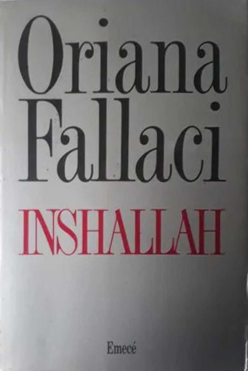 Libro usado en venta: Inshallah de Oriana Fallaci; editorial Emece impreso en 1992 realizamos envios a todo el mundo.1