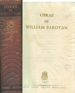Libro usado en venta: Obras de William Saroyan; editorial Jose Janes impreso en 1957 realizamos envios a todo el mundo.1