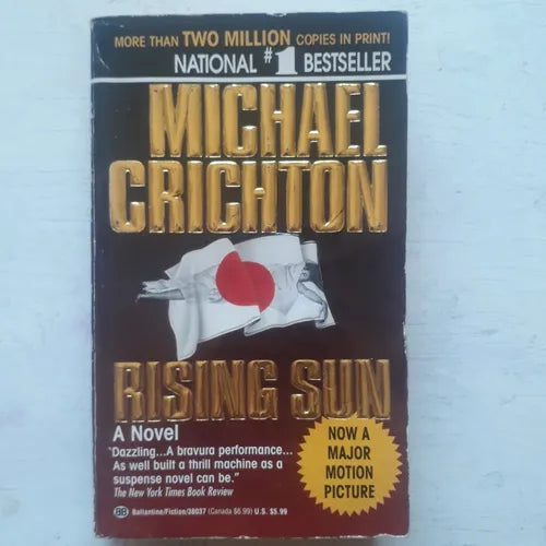 Libro usado en venta: Rising Sun de Michael Crichton; editorial Ballantine impreso en 1993 realizamos envios a todo el mundo.1