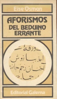 Libro usado en venta: Aforismos del beduino errante de Eise Osman; editorial Galerna impreso en 1988 realizamos envios a todo el mundo.1