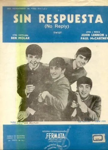 Libro usado en venta: Sin respuesta (No Reply) de Los Beatles; editorial Fermata impreso en 1965 realizamos envios a todo el mundo.1