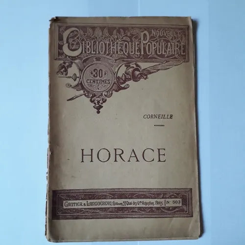 Libro usado en venta: Horace Tragedie en cinq actes de Pierre Corneille (Pedro); editorial Gautier & Languereau realizamos envios a todo el mundo.1