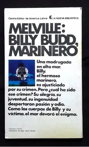 Libro usado en venta: Billy Budd, Marinero de Herman Melville; editorial Centro Editor de America Latina impreso en 1980 envios a todo el mundo.1