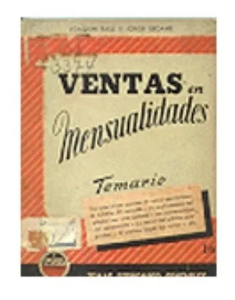 Libro usado en venta: Ventas en mensualidades de Joaquin Raul - Jorge Seoane; editorial Buenos Aires impreso en 1946 realizamos envios a todo el mundo.1