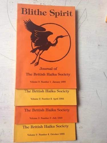 Libro usado en venta: Journal of The British Haiku Society - Vol. 3/ N? 1 al 4 de Blithe Spirit; impreso en 1993 realizamos envios a todo el mundo.1