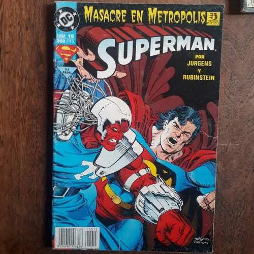 Libro usado en venta: Superman - Masacre en Metropolis de Jurgens - Rubinstein; editorial DC impreso en 1994 realizamos envios a todo el mundo.1