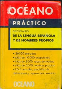 Libro usado en venta: De la lengua espa?ola y de nombres propios de Diccionario; editorial Oceano realizamos envios a todo el mundo.1