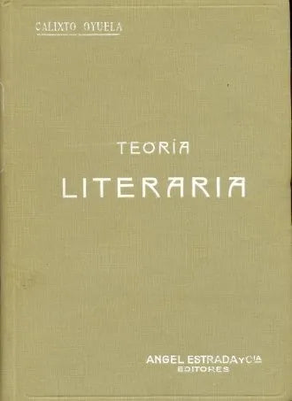 Libro usado en venta: Teoria literaria de Calixto Oyuela; editorial Angel Estrada realizamos envios a todo el mundo.1