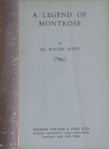 Libro usado en venta: A legend of montrose de Sir Walter Scott; editorial T. Nelson & Sons impreso en No aplica realizamos envios a todo el mundo.1