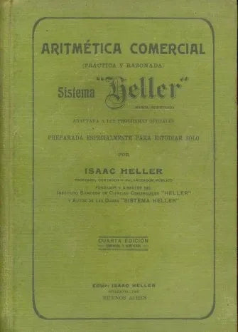 Libro usado en venta: Aritmetica comercial de Isaac Heller; editorial Isaac Heller realizamos envios a todo el mundo.1