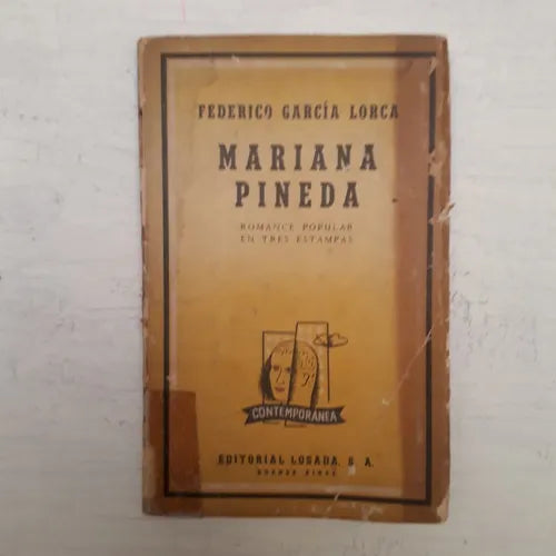 Libro usado en venta: Mariana Pineda de Federico Garcia Lorca; editorial Losada impreso en 1964 realizamos envios a todo el mundo.1
