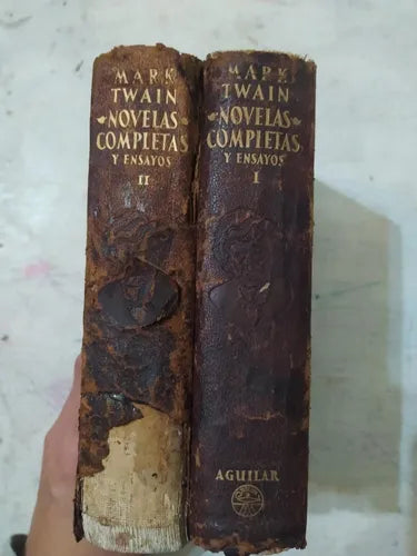 Libro usado en venta: Novelas completas y ensayos de Mark Twain; editorial Aguilar impreso en 1953 realizamos envios a todo el mundo.1