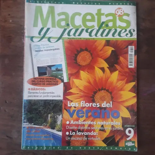 Libro usado en venta: Macetas y jardines - N? 9 de Revista; editorial Bienvenidas impreso en 1998 realizamos envios a todo el mundo.1