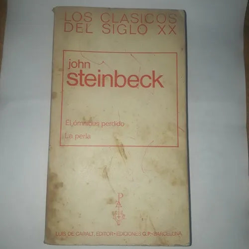 Libro usado en venta: El omnibus perdido - La perla de John Steinbeck; editorial Luis de Caralt impreso en 1969 realizamos envios a todo el mundo.1