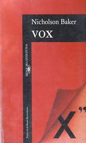 Libro usado en venta: Vox de Nicholson Baker; editorial Alfaguara impreso en 1992 realizamos envios a todo el mundo.1