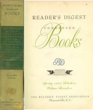 Libro usado en venta: Readers digest condensed books; editorial Reader's Digest impreso en 1954 realizamos envios a todo el mundo.1