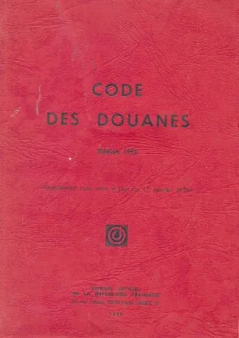 Libro usado en venta: Code des douanes; editorial Journal officiel de la Republique Française impreso en 1976 realizamos envios a todo el mundo.1