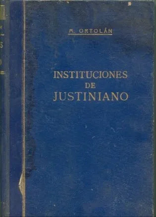 Libro usado en venta: Instituciones de justiniano de M. Ortolan; editorial Omeba impreso en 1964 realizamos envios a todo el mundo.1