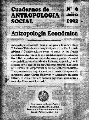 Libro usado en venta: Cuadernos de antropologia social; editorial Universidad de Buenos Aires impreso en 1993 realizamos envios a todo el mundo.1