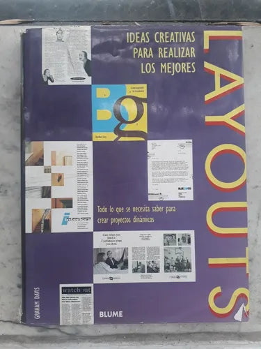 Libro usado en venta: Ideas creativas para realizar los mejores Layouts de Graham Davis; editorial Blume impreso en 1994 envios a todo el mundo.1